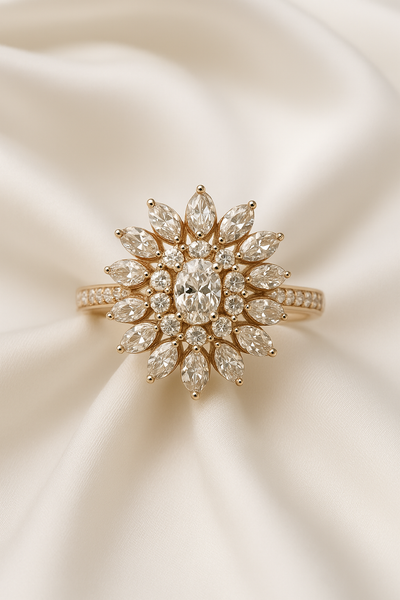 Sunburst Diamond Ring