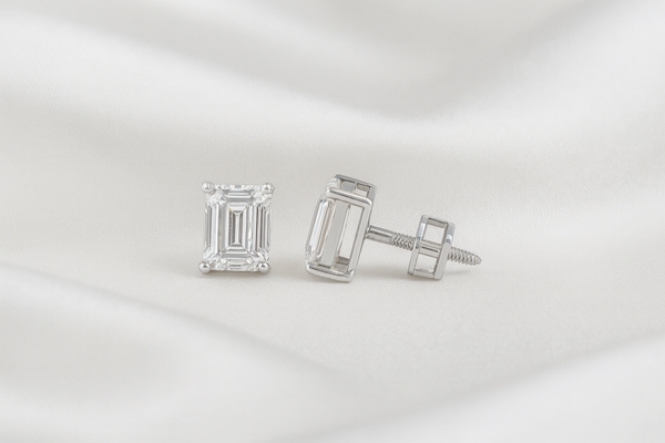 Elara Emerald-Cut Studs