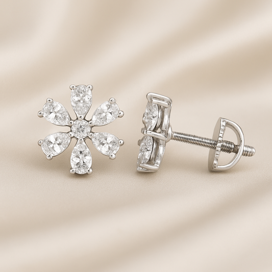 Diamond Blossom Studs