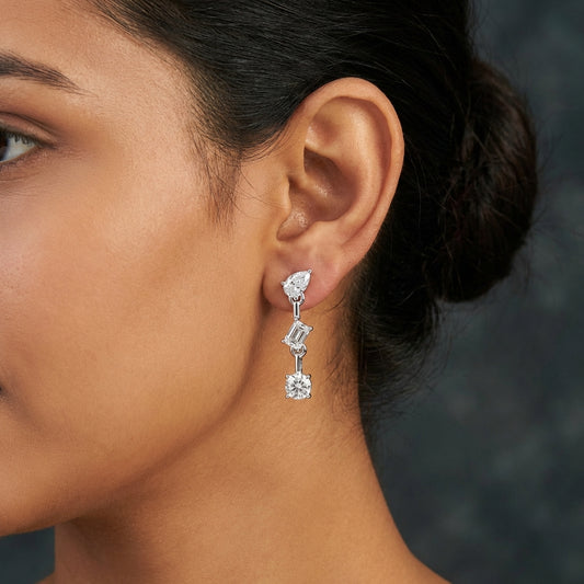 Classic Diamond Drop Earrings