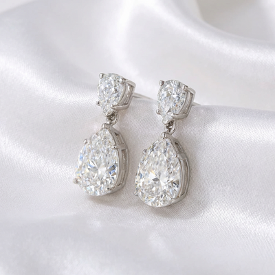 Teardrop Diamond Earrings