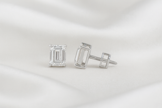 Elara Emerald-Cut Studs